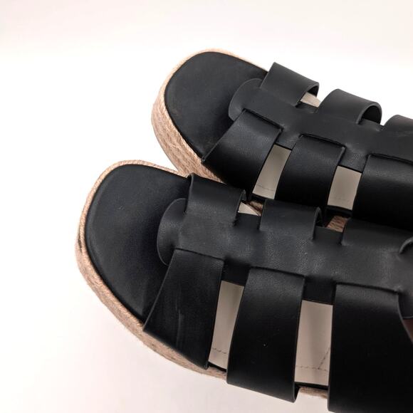 Franco Sarto Tevin Espadrille Platform Sandals Women's Black Size US8M EU38.5 - Picture 6 of 10